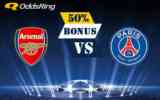 Zdobądź 50 zł na Arsenal - PSG!